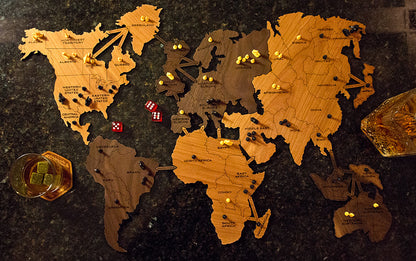 Wooden World Map | Luxury Board Game