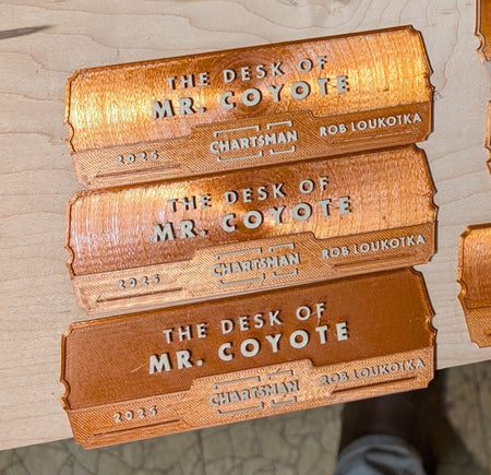 Gallery Plaque: The Desk of Mr. Coyote