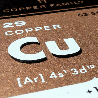 Periodic Table of Elements | Metallic & Glow Ink